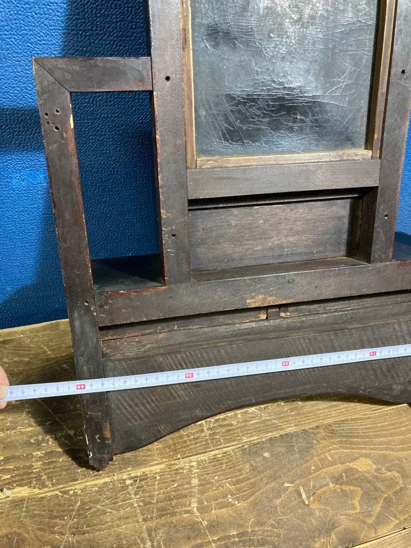 A 壁掛けインテリア　レトロ　ヴィンテージ　壁掛けミラー　アンティーク調　鏡