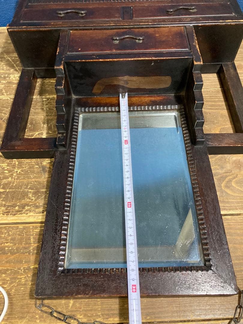 A 壁掛けインテリア　レトロ　ヴィンテージ　壁掛けミラー　アンティーク調　鏡