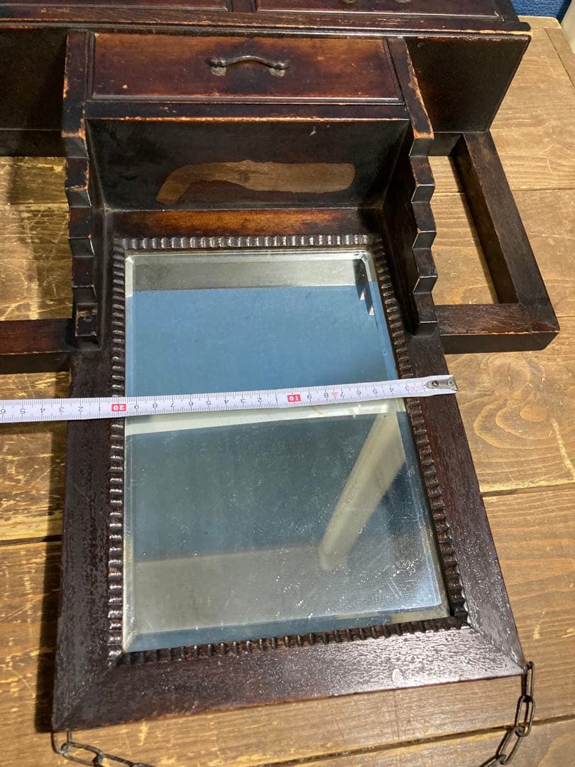 A 壁掛けインテリア　レトロ　ヴィンテージ　壁掛けミラー　アンティーク調　鏡