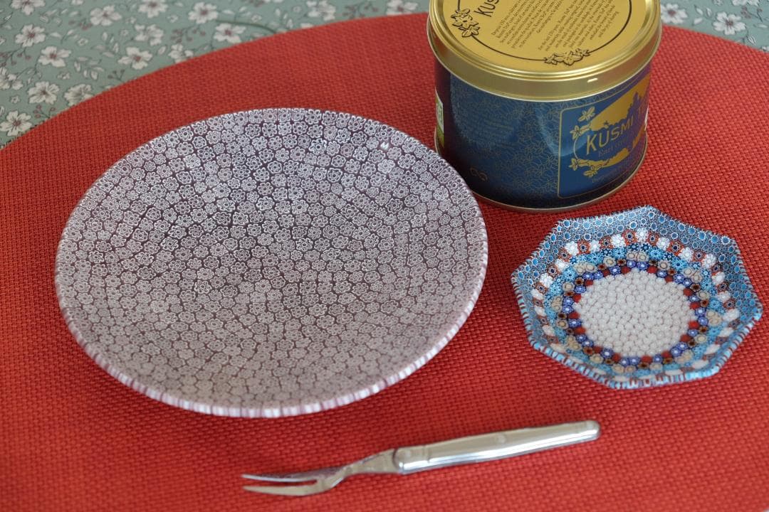 ムリーニ プレート ミルフィオリ ガラス 皿 ワイングラス 江波冨士子 田子美紀