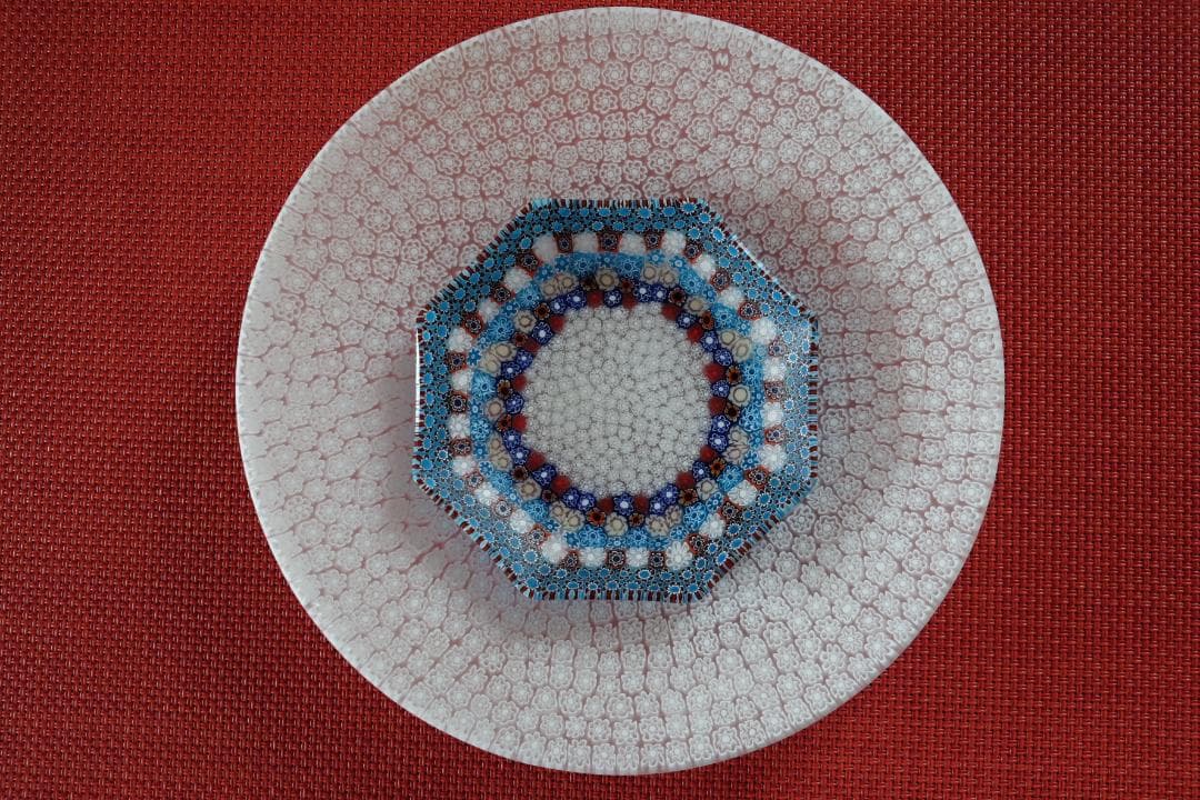 ムリーニ プレート ミルフィオリ ガラス 皿 ワイングラス 江波冨士子 田子美紀