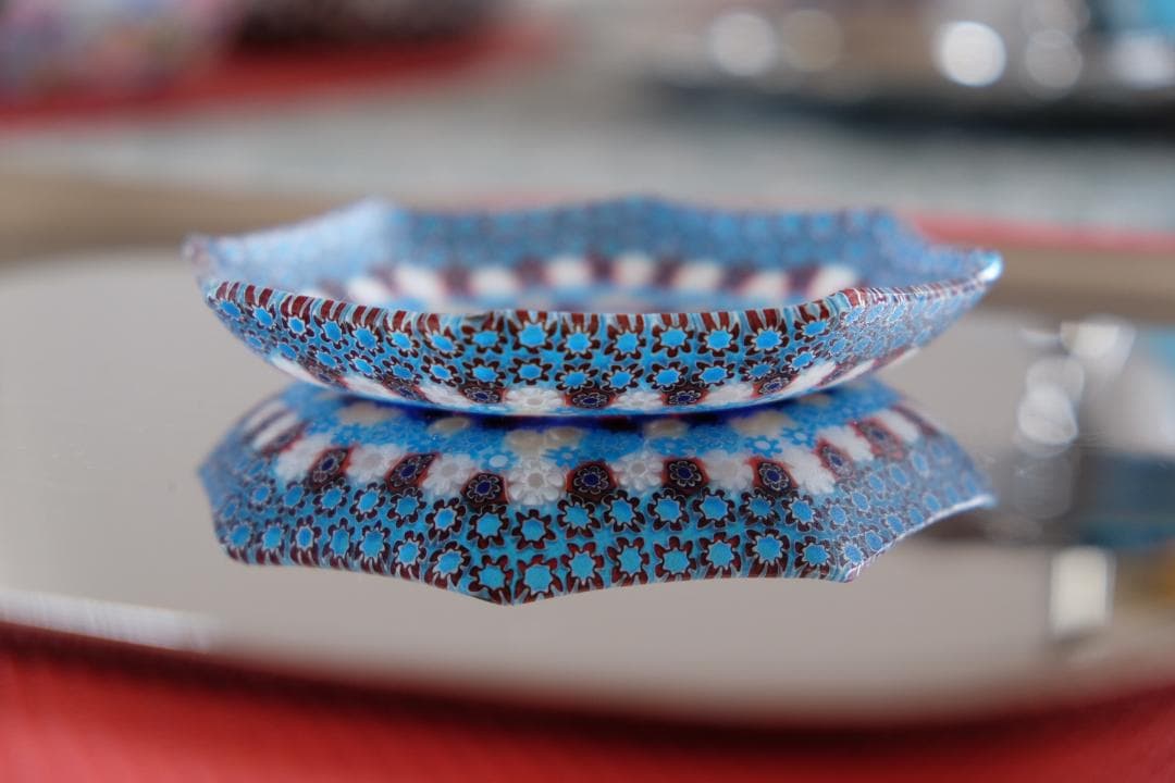 ムリーニ プレート ミルフィオリ ガラス 皿 ワイングラス 江波冨士子 田子美紀