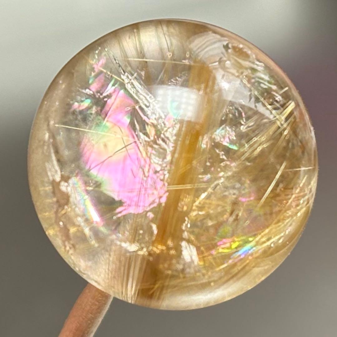 極上　虹入り　タイチンルチルクォーツK836