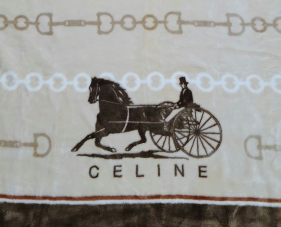 毛布 CELINE 馬車デザイン アクリル毛布　セリーヌ