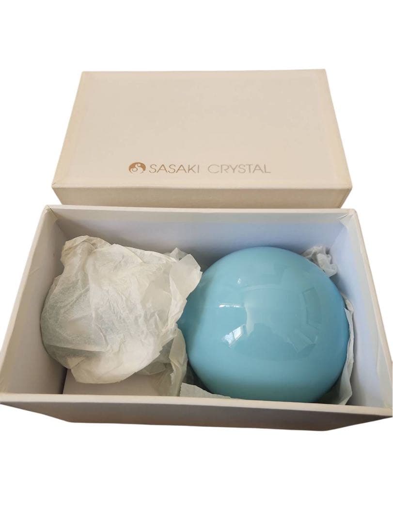 ☆レア品☆ササキクリスタル（Sasaki Crystal）ライトブルー昭和レトロ
