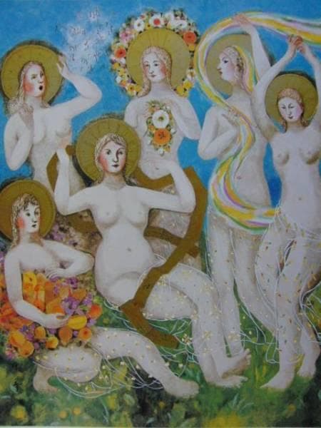 堂本印象 「応無所住而生其心」 超希少画集より、新品額装付