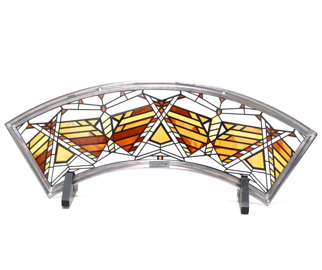 フランク・ロイド・ライト ヴィンテージ ステンドグラス レア型バタフライ・アーチ
