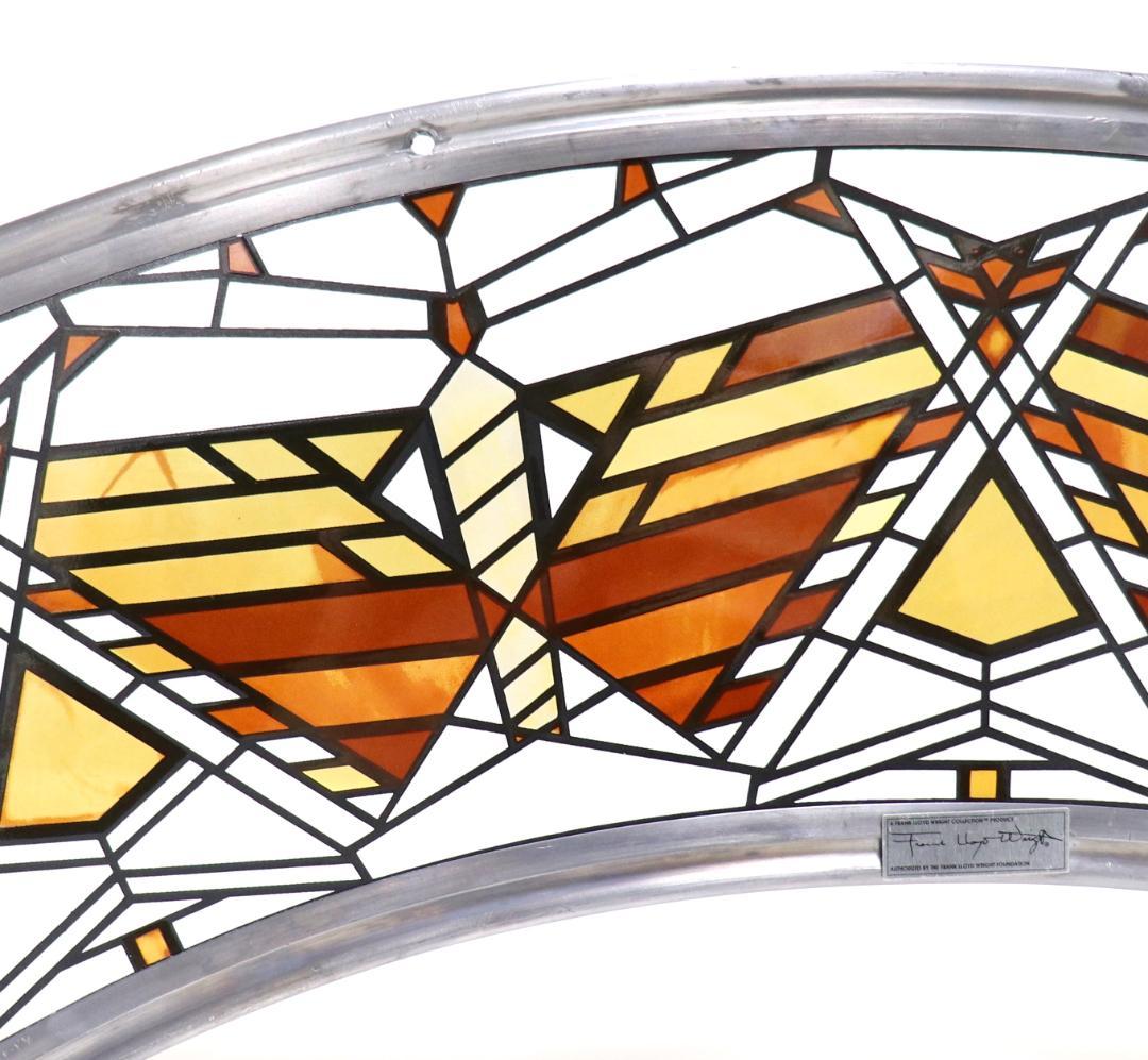 フランク・ロイド・ライト ヴィンテージ ステンドグラス レア型バタフライ・アーチ