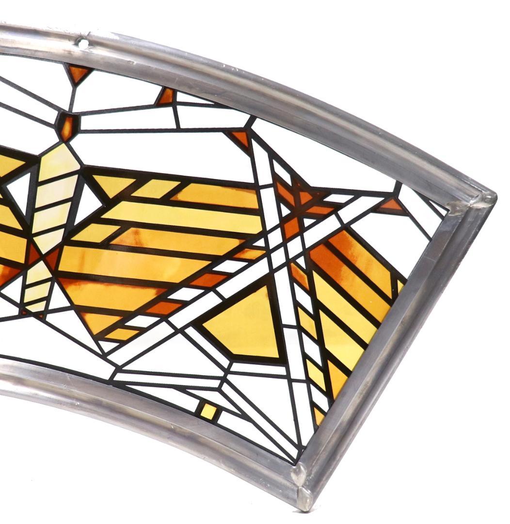 フランク・ロイド・ライト ヴィンテージ ステンドグラス レア型バタフライ・アーチ