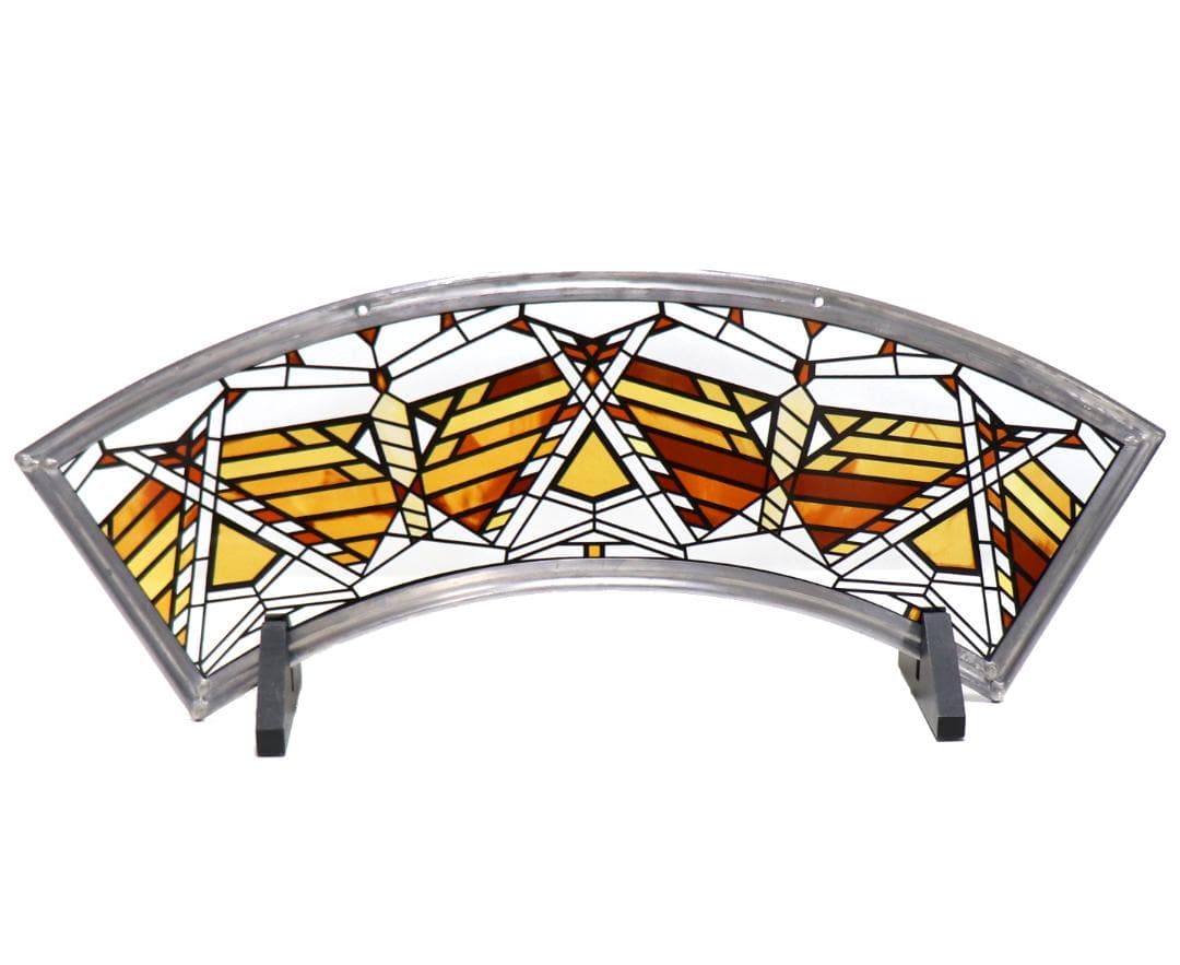 フランク・ロイド・ライト ヴィンテージ ステンドグラス レア型バタフライ・アーチ