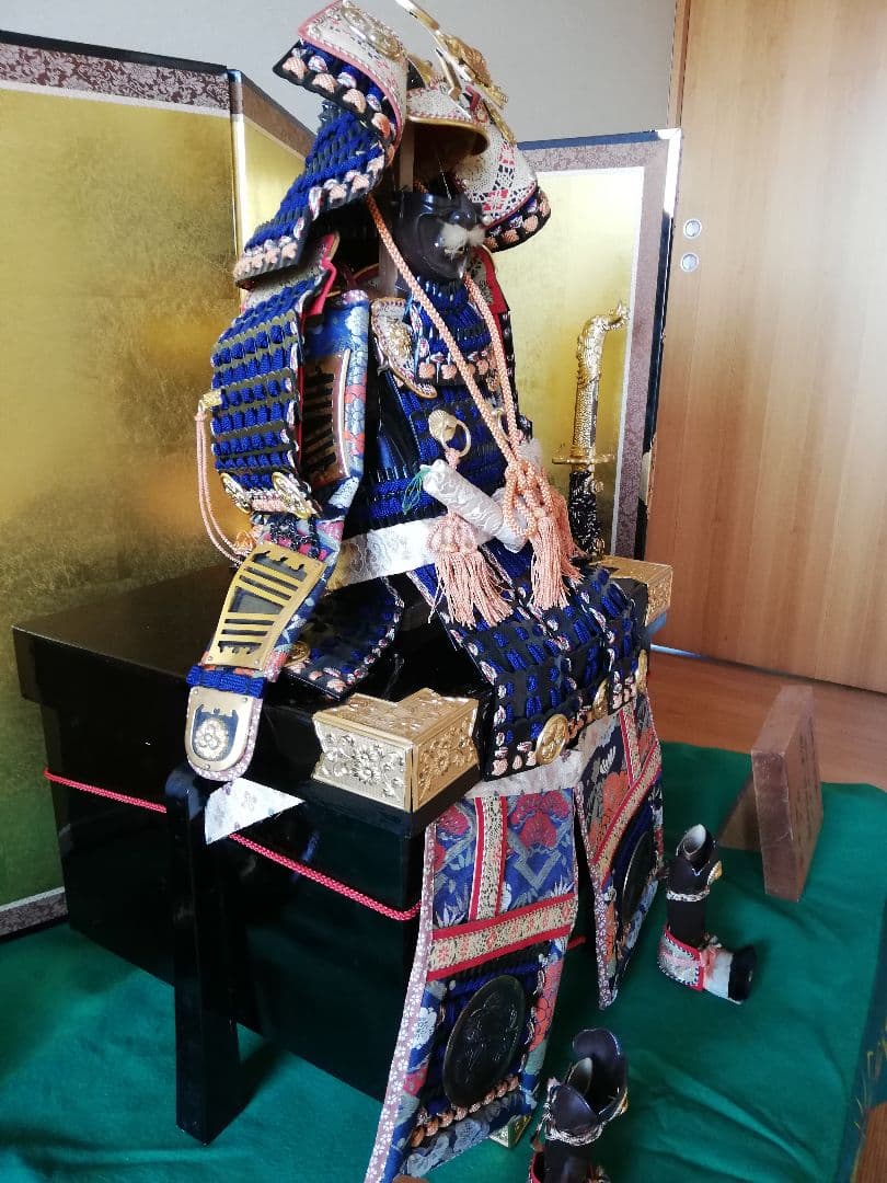 ❮秀月❯ 徳川家康公五月人形 鎧兜飾りセット(分割1/2)