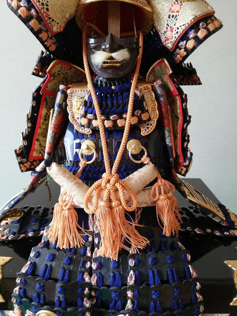 ❮秀月❯ 徳川家康公五月人形 鎧兜飾りセット(分割1/2)