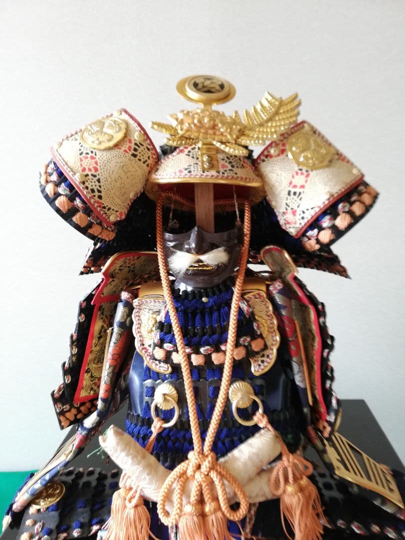 ❮秀月❯ 徳川家康公五月人形 鎧兜飾りセット(分割1/2)