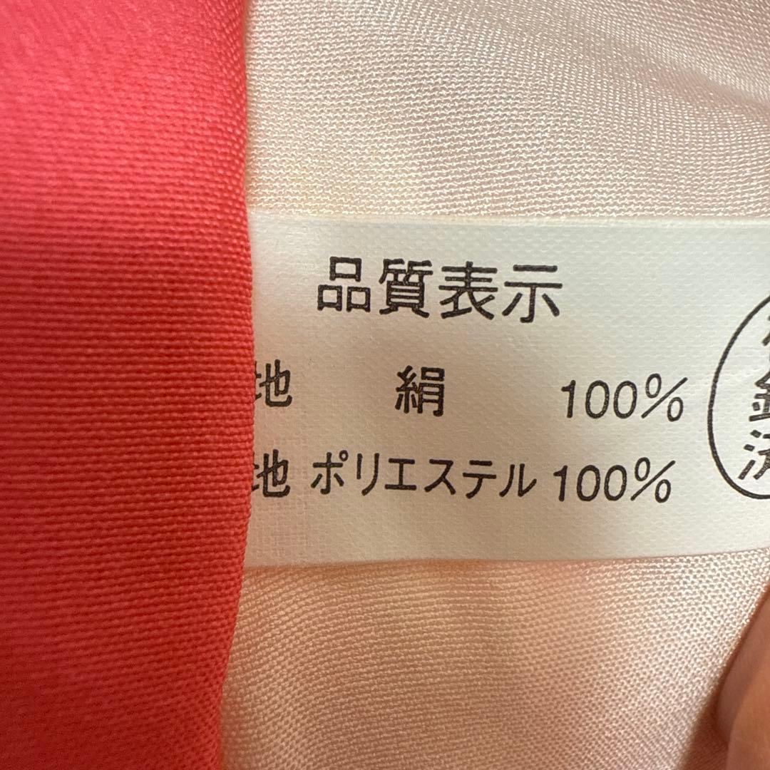 七五三用ピンク着物 花柄 蝶模様