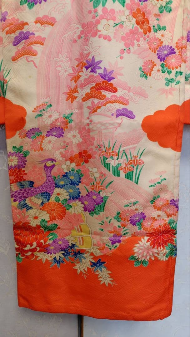 RK407 アンティーク子供着物長襦袢付き98着丈センチ裄丈45センチ3歳前後用