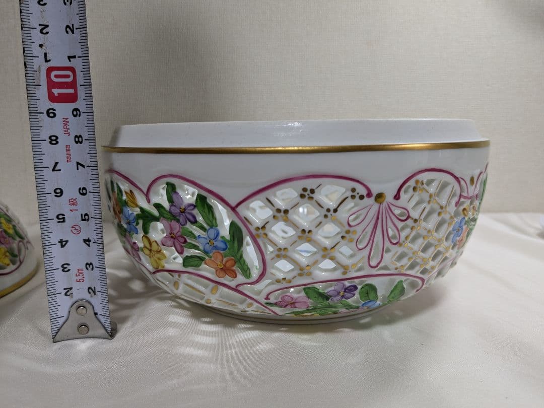 ヘレンド ファンタジー ボンボニエール 大型 透かし彫刻