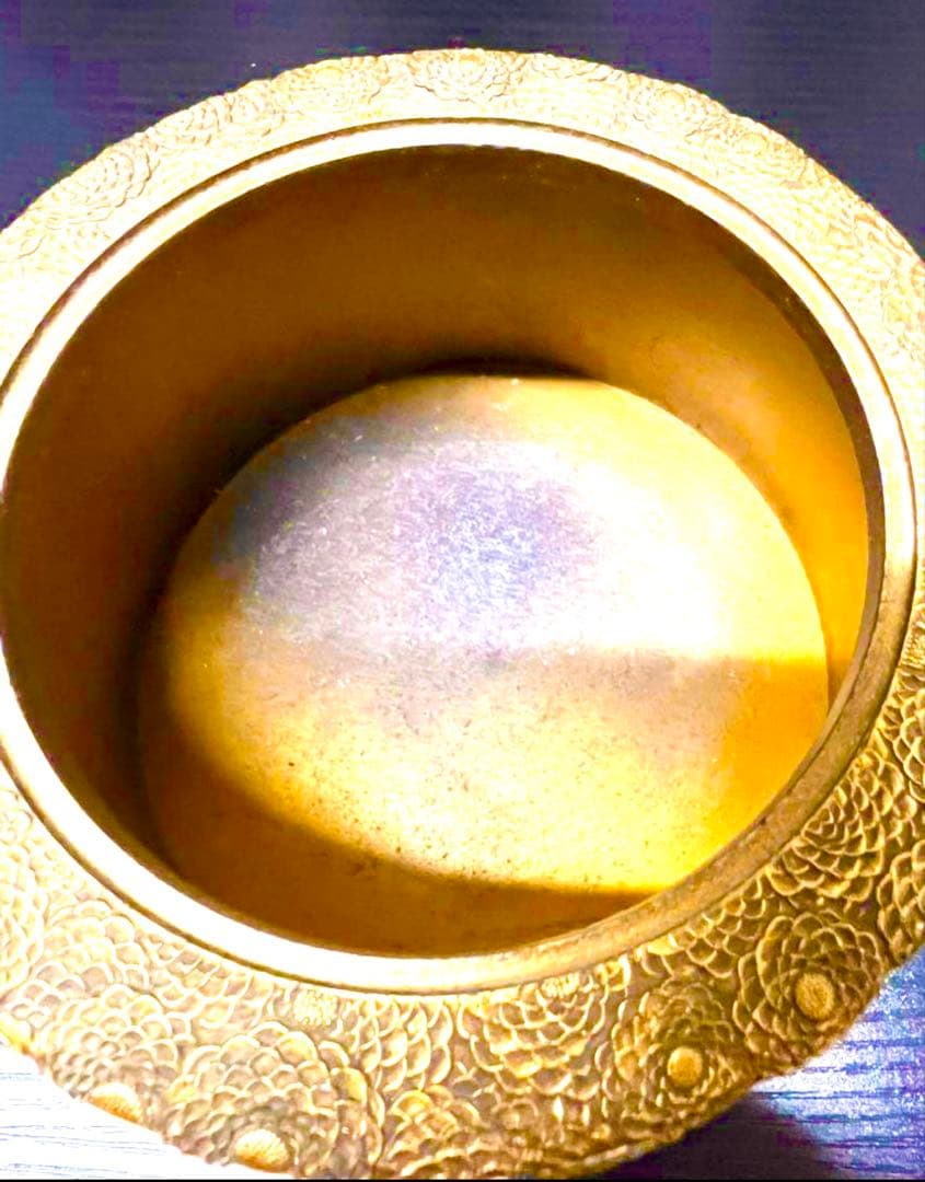 D*h様 ★【商品名】★佐野宏采造　菊花模様香炉高岡銅器★美品★