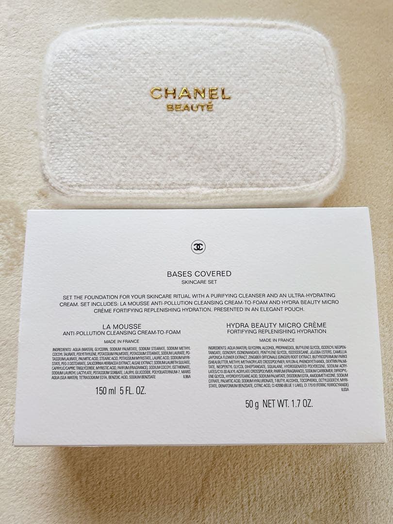 CHANELギフトセットポーチ・洗顔フォーム・イドゥラビューティマイクロクリーム