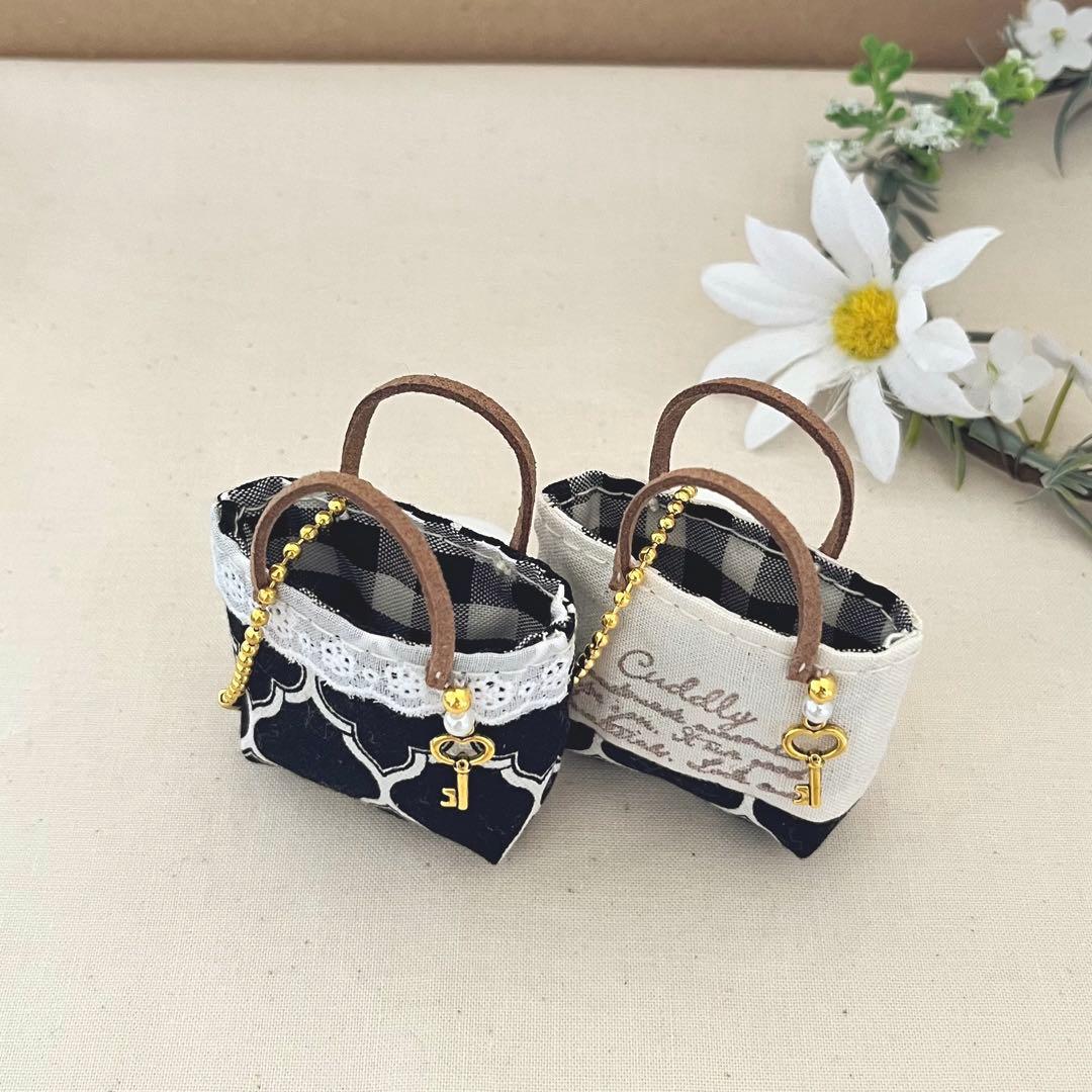 2403-5 ミニチュアトートサシェ 香り袋 2個組 モロッカン ブラック 黒