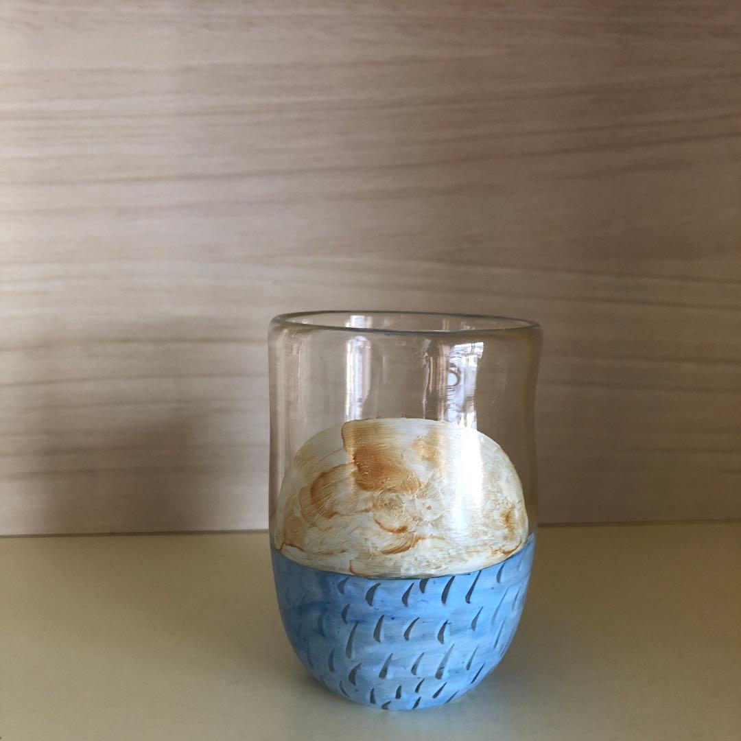 松岡装子さん　ぐいのみ　犬と月