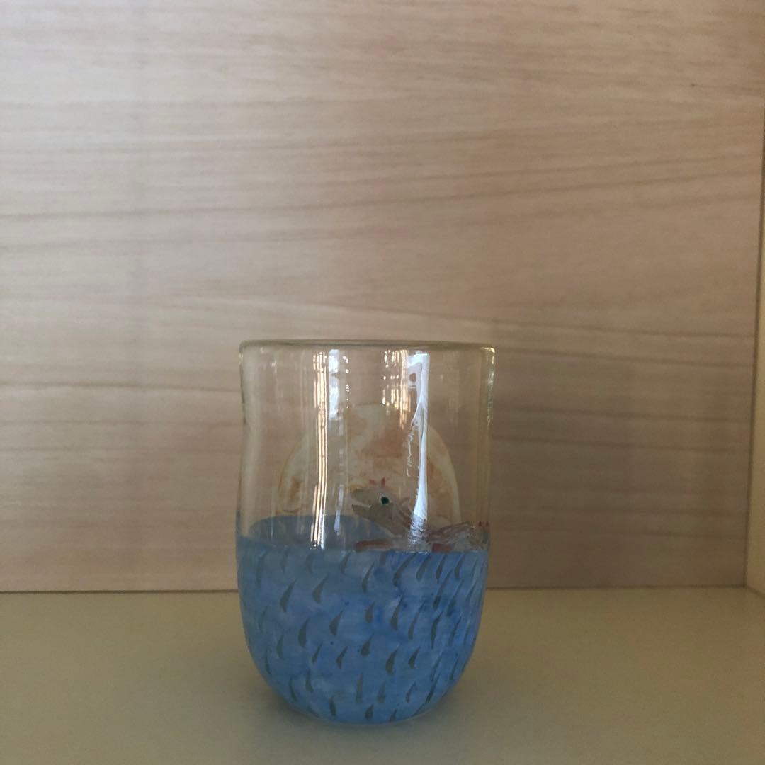 松岡装子さん　ぐいのみ　犬と月