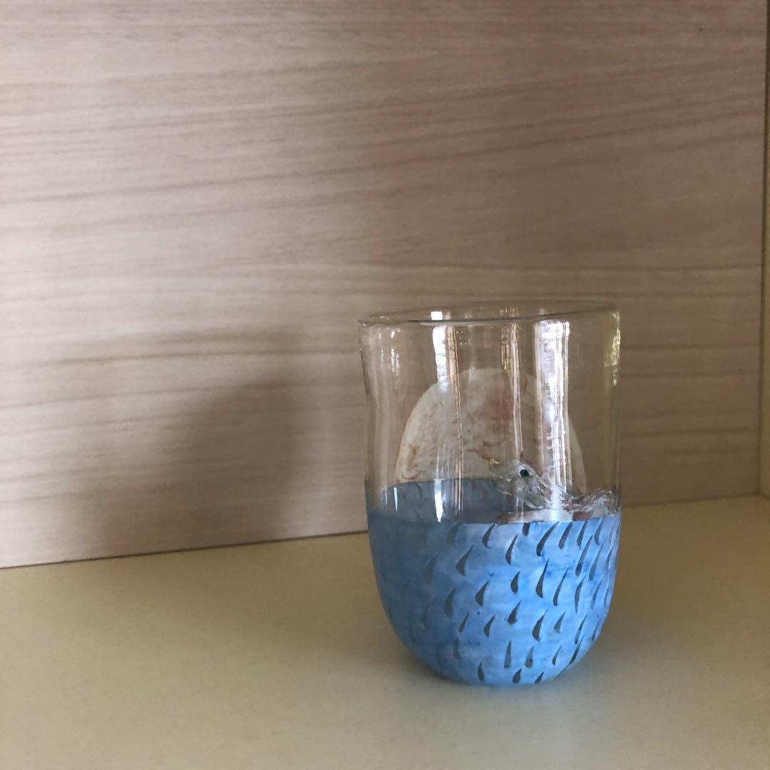 松岡装子さん　ぐいのみ　犬と月