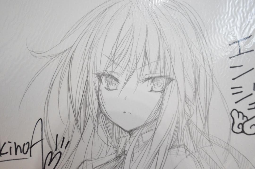 手書きイラスト（直筆）色紙 / 天海雪乃 / 検索：思春期なアダム