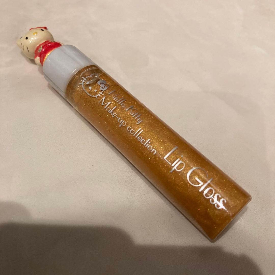 レトロ《2002年 ハローキティ リップグロス》当時物 コスメ☆ゴールド