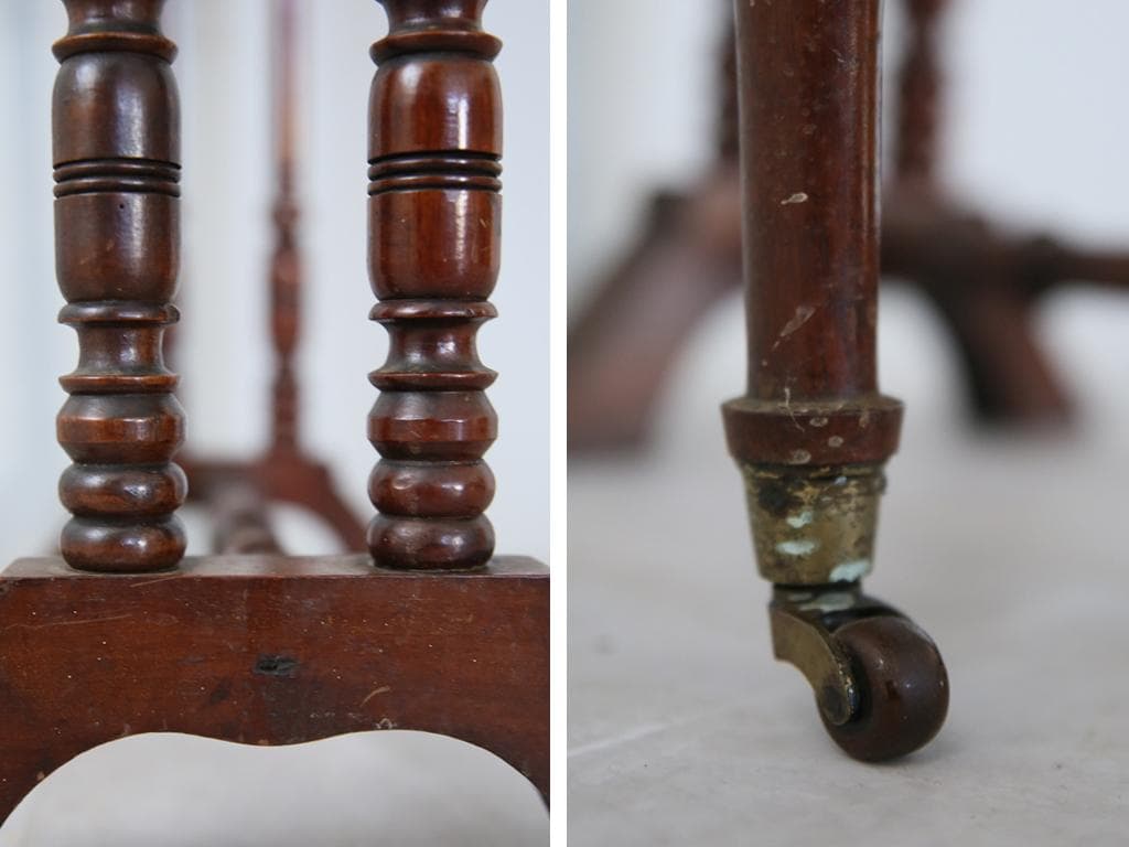 英国アンティーク木製ゲートレッグテーブル/ダイニング机/バタフライ(92-235