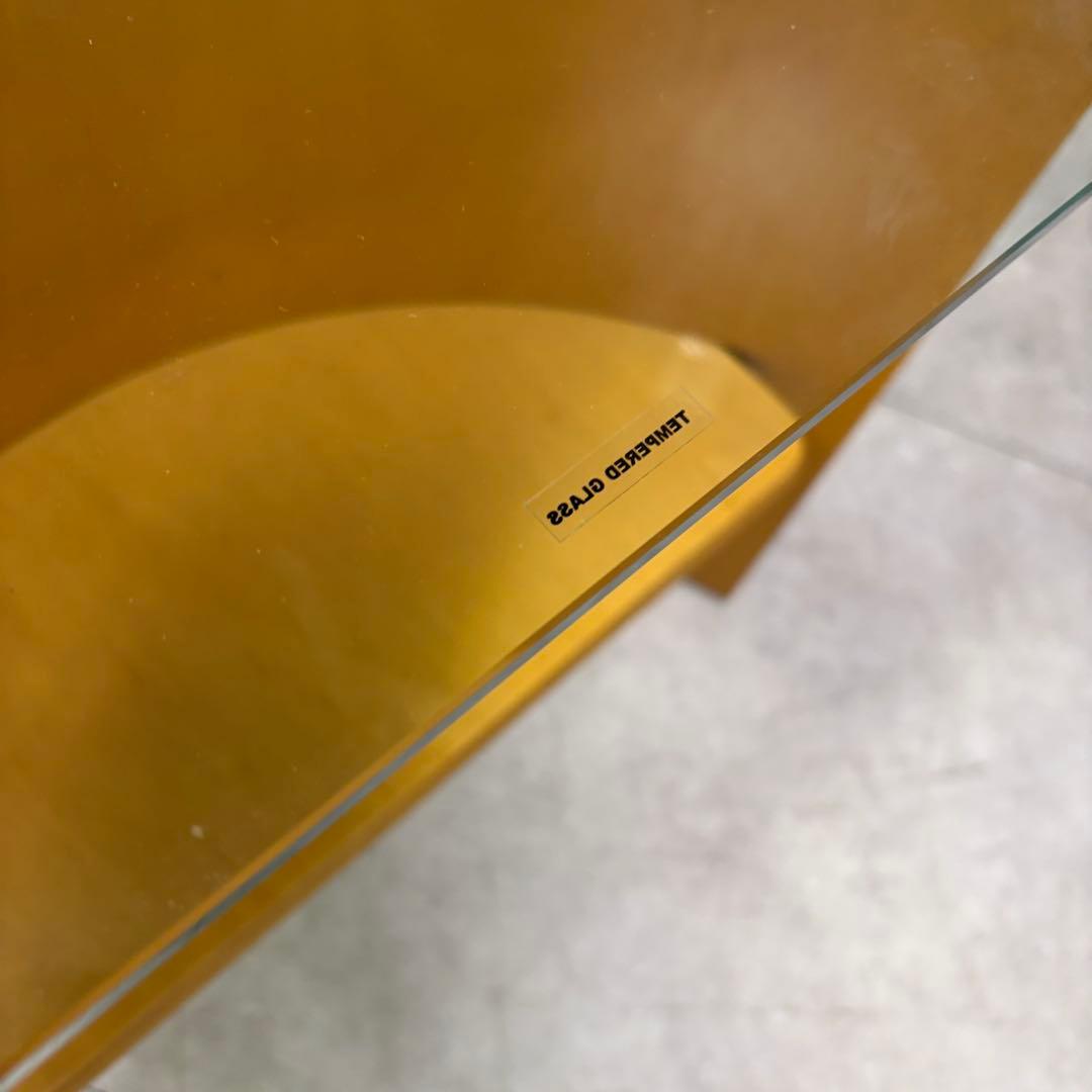 D壁 北欧レトロ プライウッド センターテーブル ガラステーブル ビンテージ