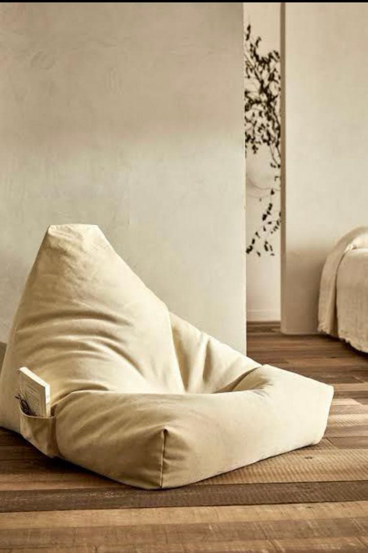 ZARA  コットンパフチェア　ビーズクッション　美品（ダグ付き）