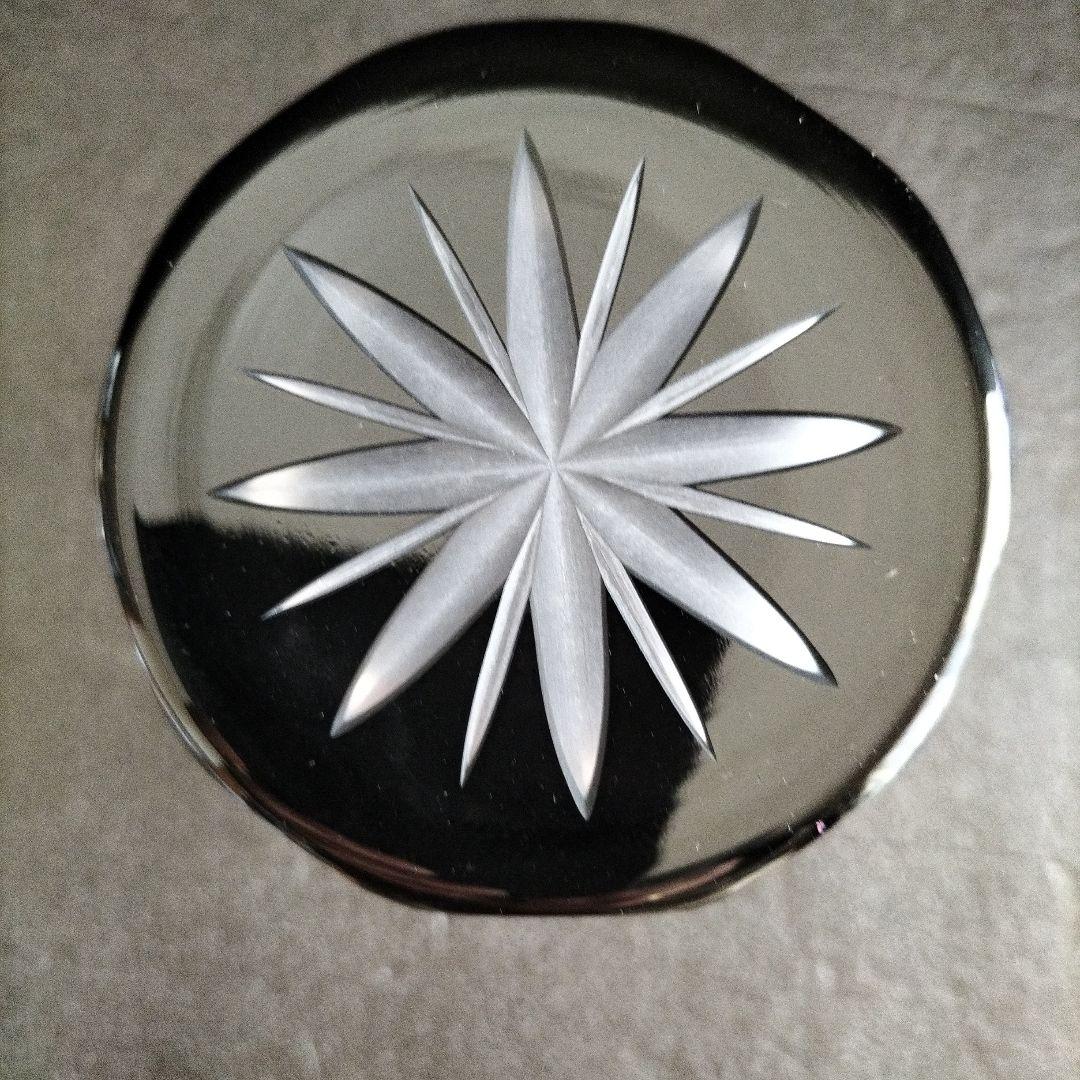 青森伝統工芸品　津軽びいどろ置物とディズニー江戸切子グラス　だい