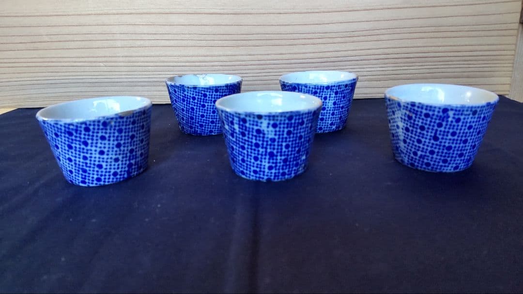 型紙印判 小紋 小猪口5客