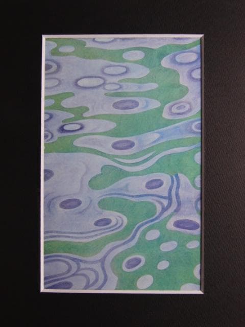 福田平八郎、【水】、希少な画集画、新品高級額・額装付、状態良好