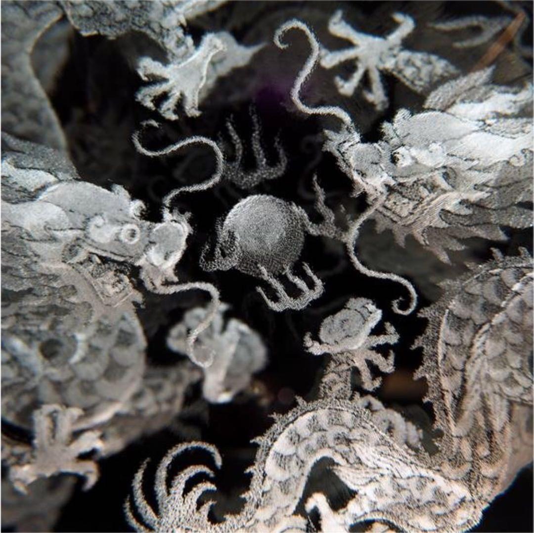 ★限定特選品★極上レーザー彫刻【80mm丸玉♢五本爪双龍ドラゴンボール&護符】❤️