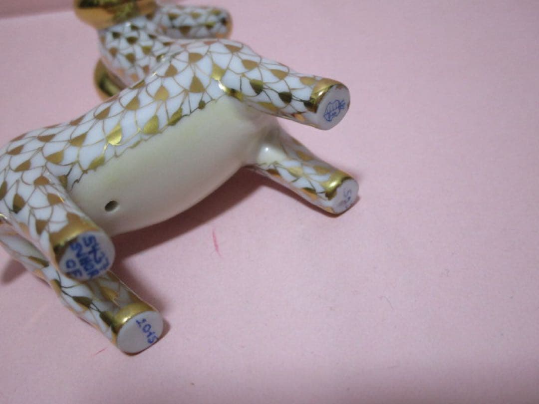 新品　Herend／ヘレンド　ひつじ／羊／未（ゴールド）