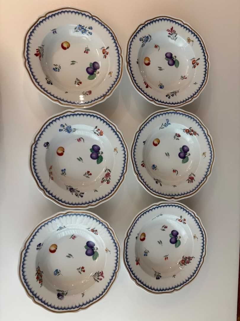 ジノリイタリアンフルーツ　スープ皿 6枚セット 約20cm