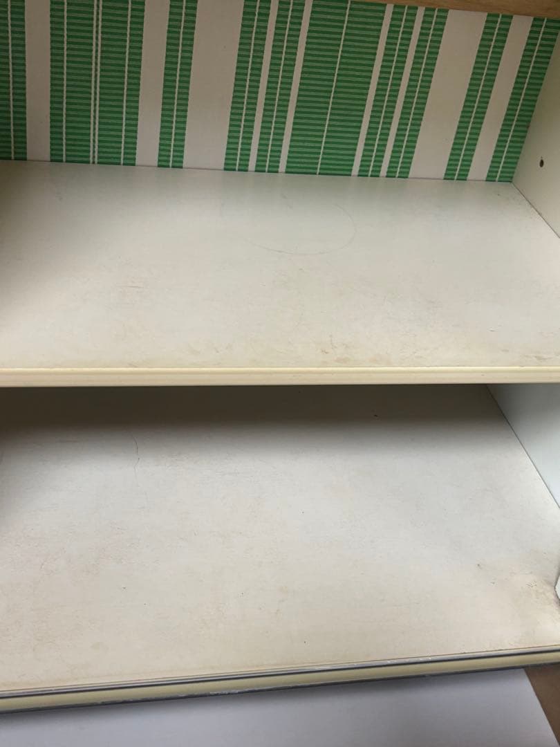 昭和レトロポップ　食器棚 アーチ型ガラス扉　キャビネット