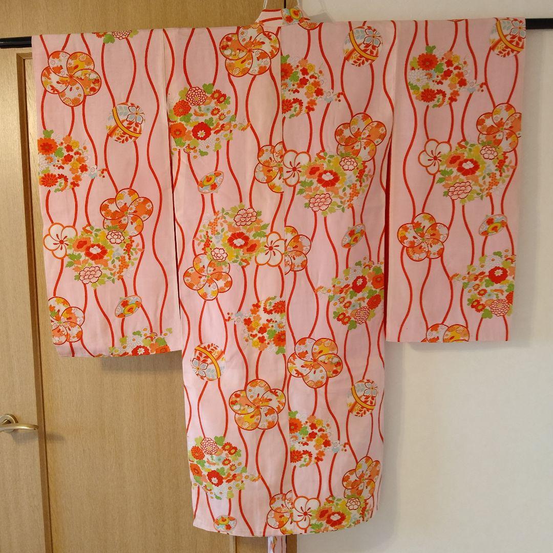 ゴ*ラ様 七五三　アンティーク　女の子着物　正絹　保管品