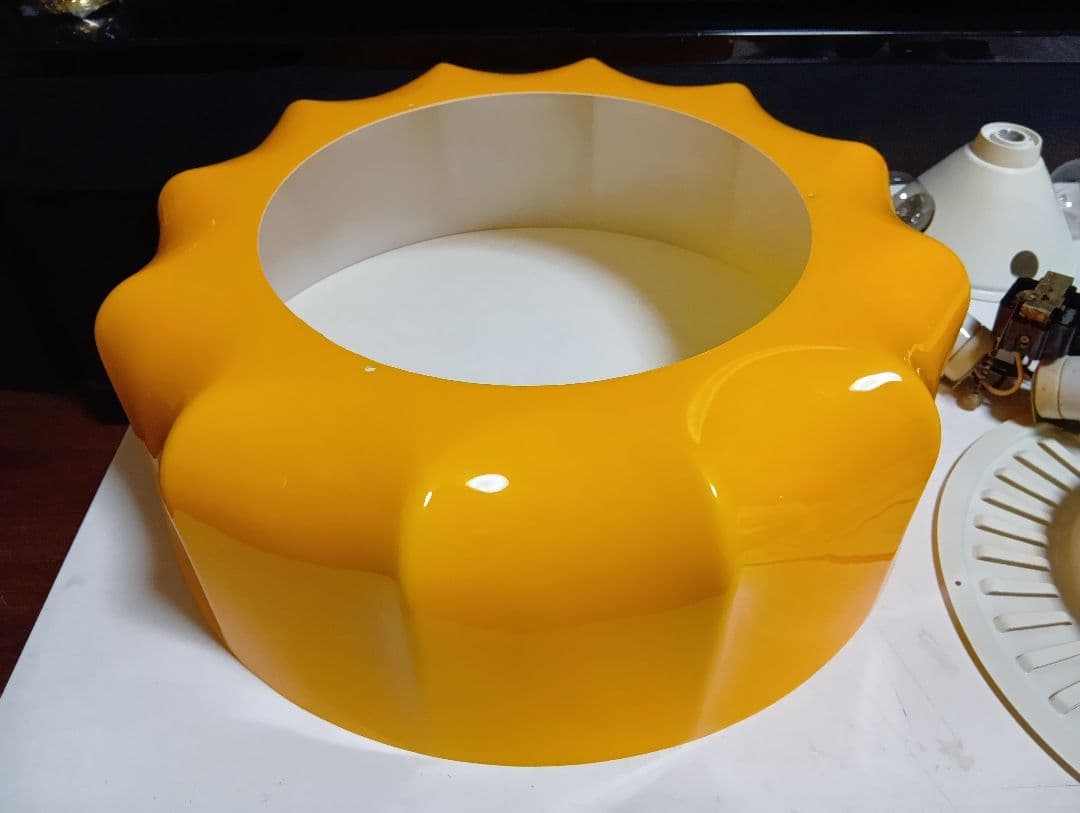 極希少　60's　北欧　ポストモダン　パンプキン　クラウン　ナショナル　ランプ