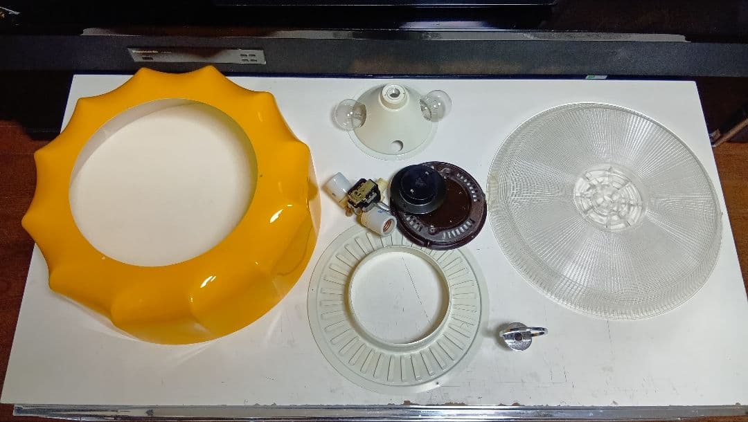 極希少　60's　北欧　ポストモダン　パンプキン　クラウン　ナショナル　ランプ