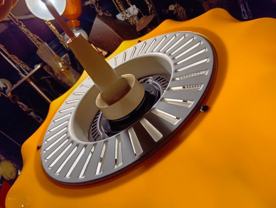 極希少　60's　北欧　ポストモダン　パンプキン　クラウン　ナショナル　ランプ