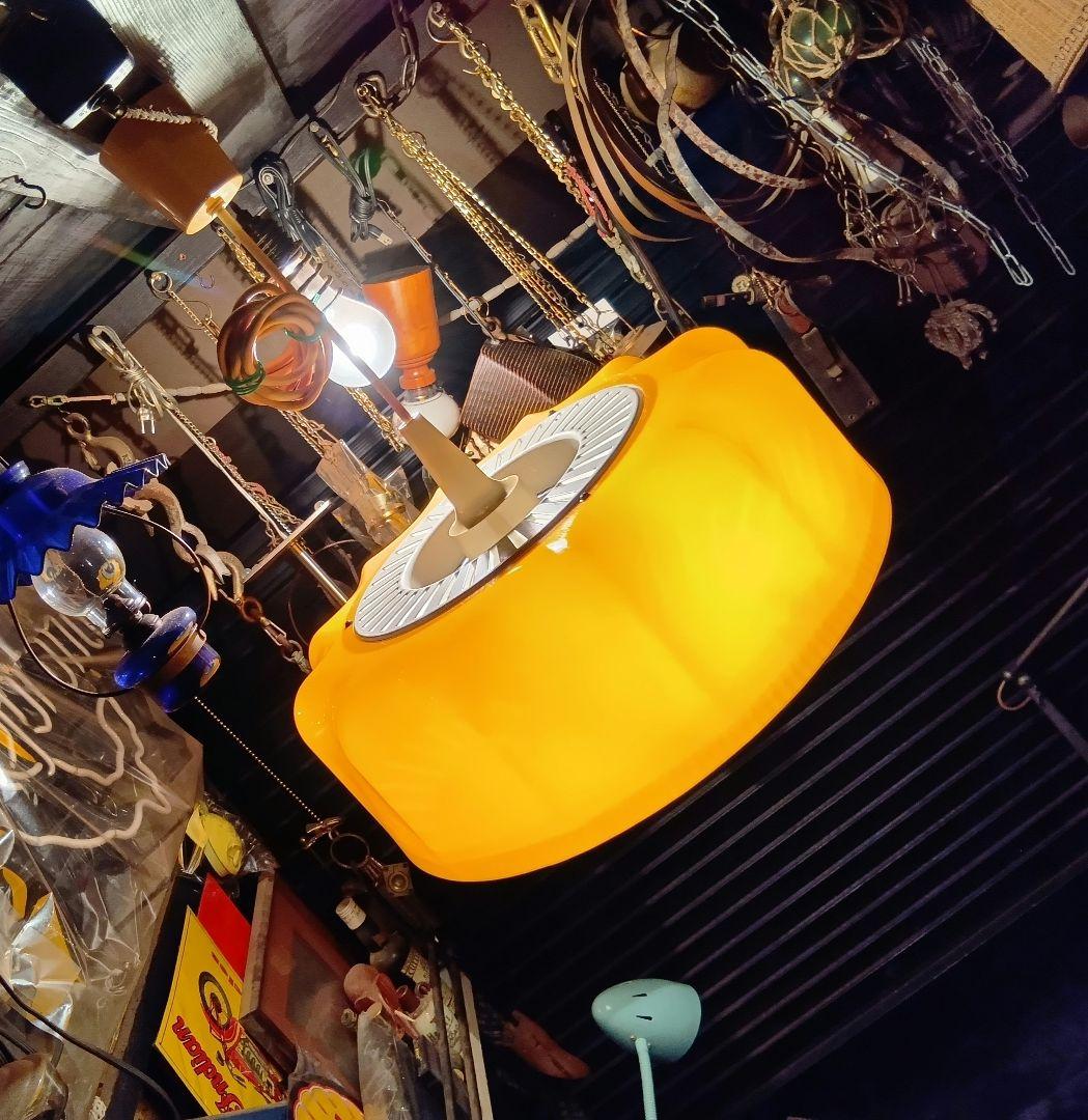 極希少　60's　北欧　ポストモダン　パンプキン　クラウン　ナショナル　ランプ