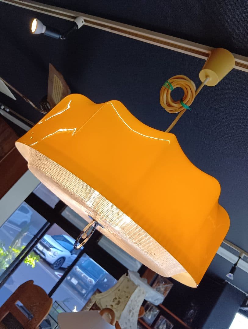 極希少　60's　北欧　ポストモダン　パンプキン　クラウン　ナショナル　ランプ