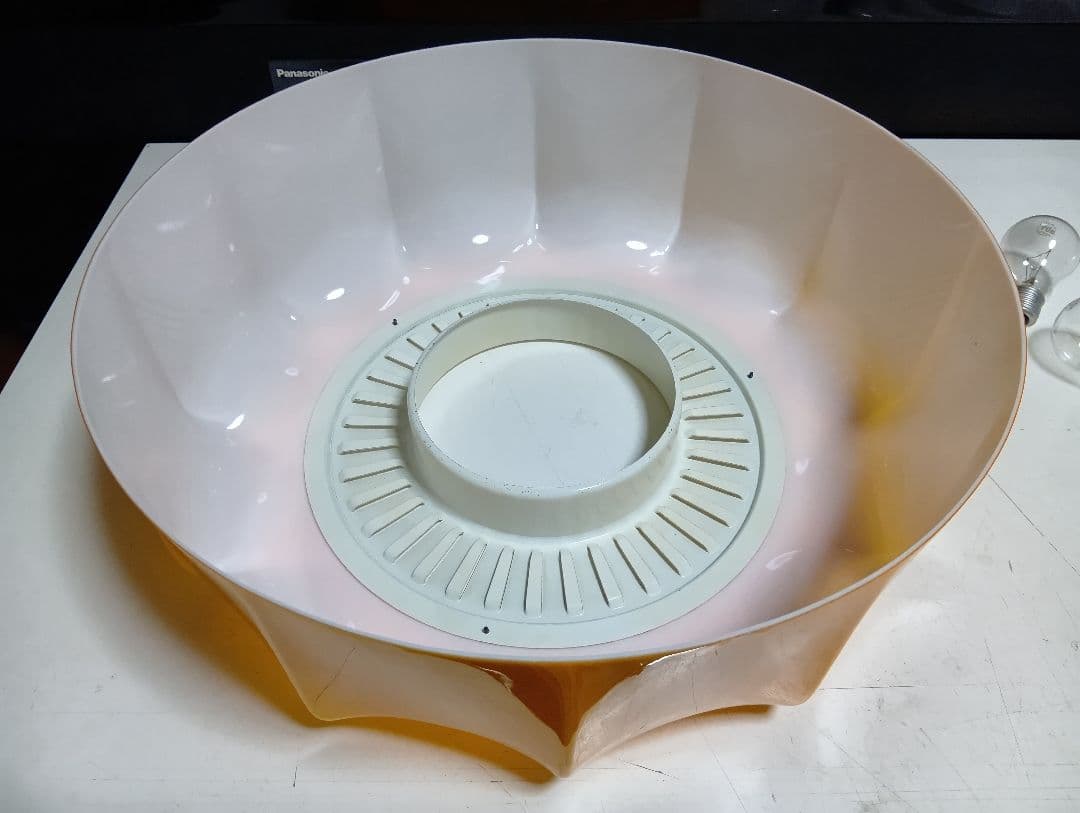 極希少　60's　北欧　ポストモダン　パンプキン　クラウン　ナショナル　ランプ