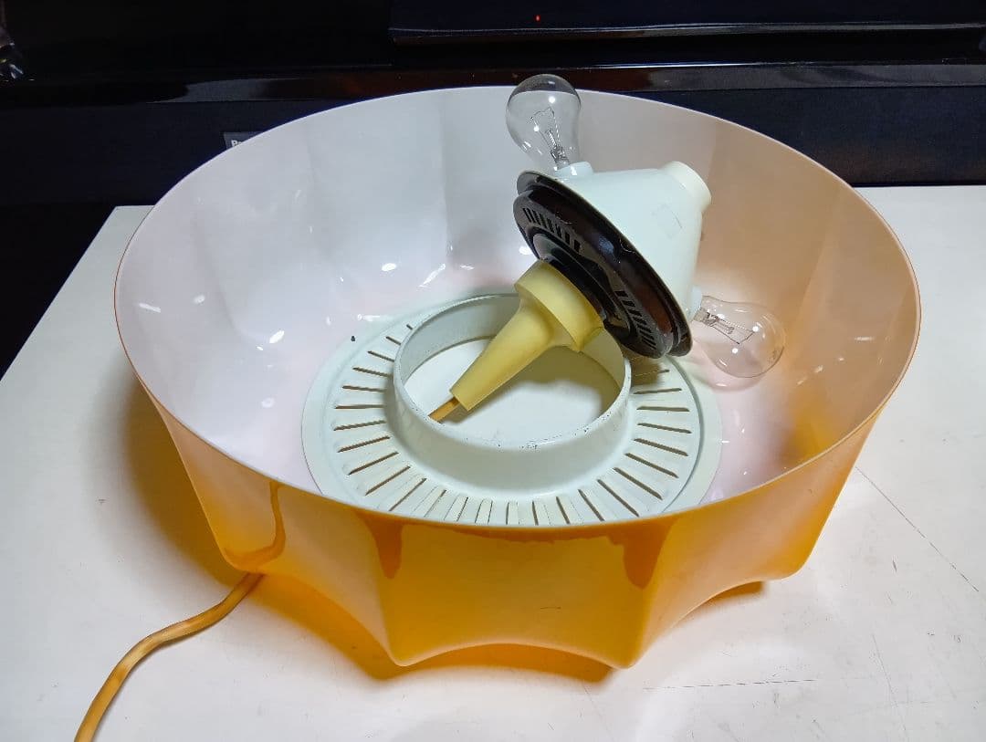 極希少　60's　北欧　ポストモダン　パンプキン　クラウン　ナショナル　ランプ