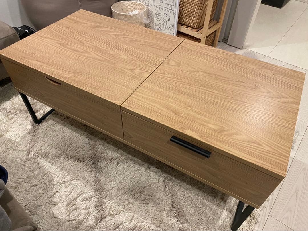 ほ*い様 昇降テーブル ローテーブル 収納 テーブル センターテーブル リフトア