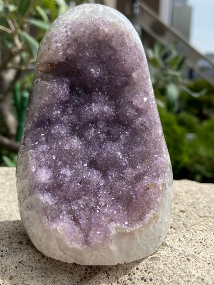 希少⭐ラベンダーアメジストクラスター⭐水晶共生⭐️キラキラシュガー⭐花つきMN2