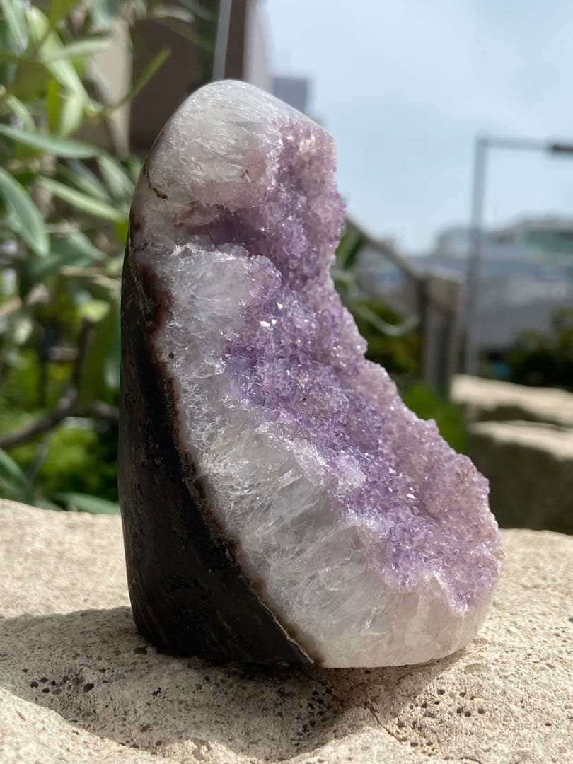 希少⭐ラベンダーアメジストクラスター⭐水晶共生⭐️キラキラシュガー⭐花つきMN2