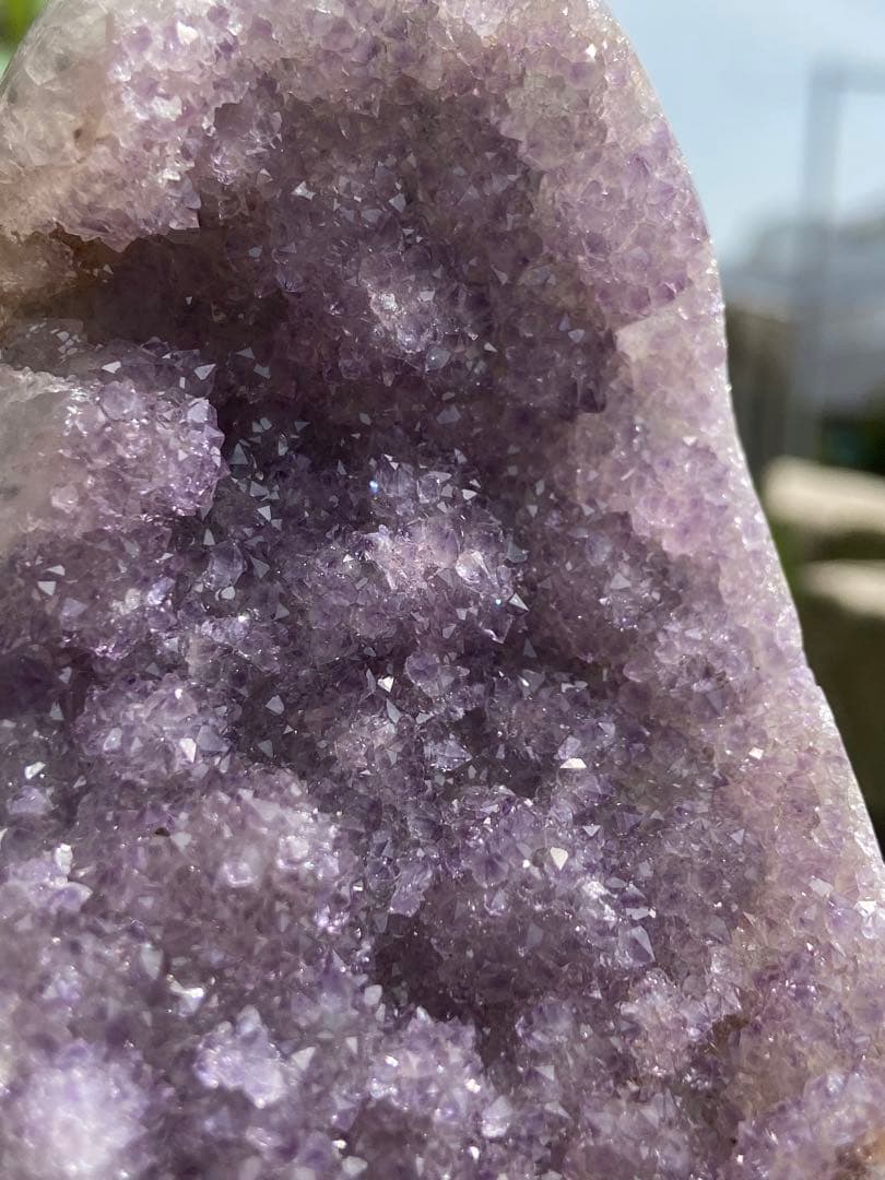 希少⭐ラベンダーアメジストクラスター⭐水晶共生⭐️キラキラシュガー⭐花つきMN2